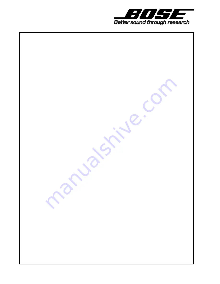 Bose FreeSpace 1B Manual Download Page 10