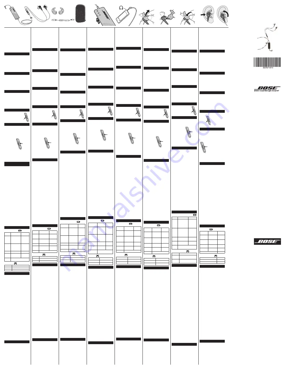 Bose QuietComfort 20 Owner'S Manual Download Page 1