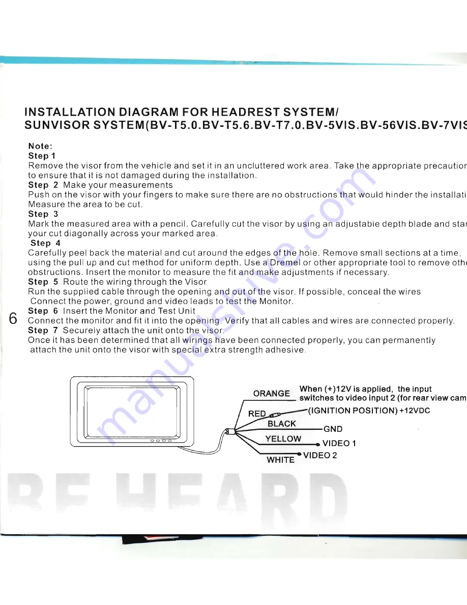 Boss Audio Systems BV-56IR Скачать руководство пользователя страница 8