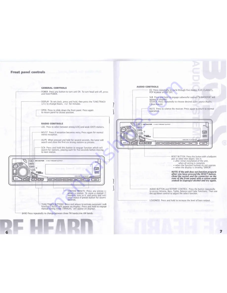 Boss Audio Systems CD-3075R User Manual Download Page 5