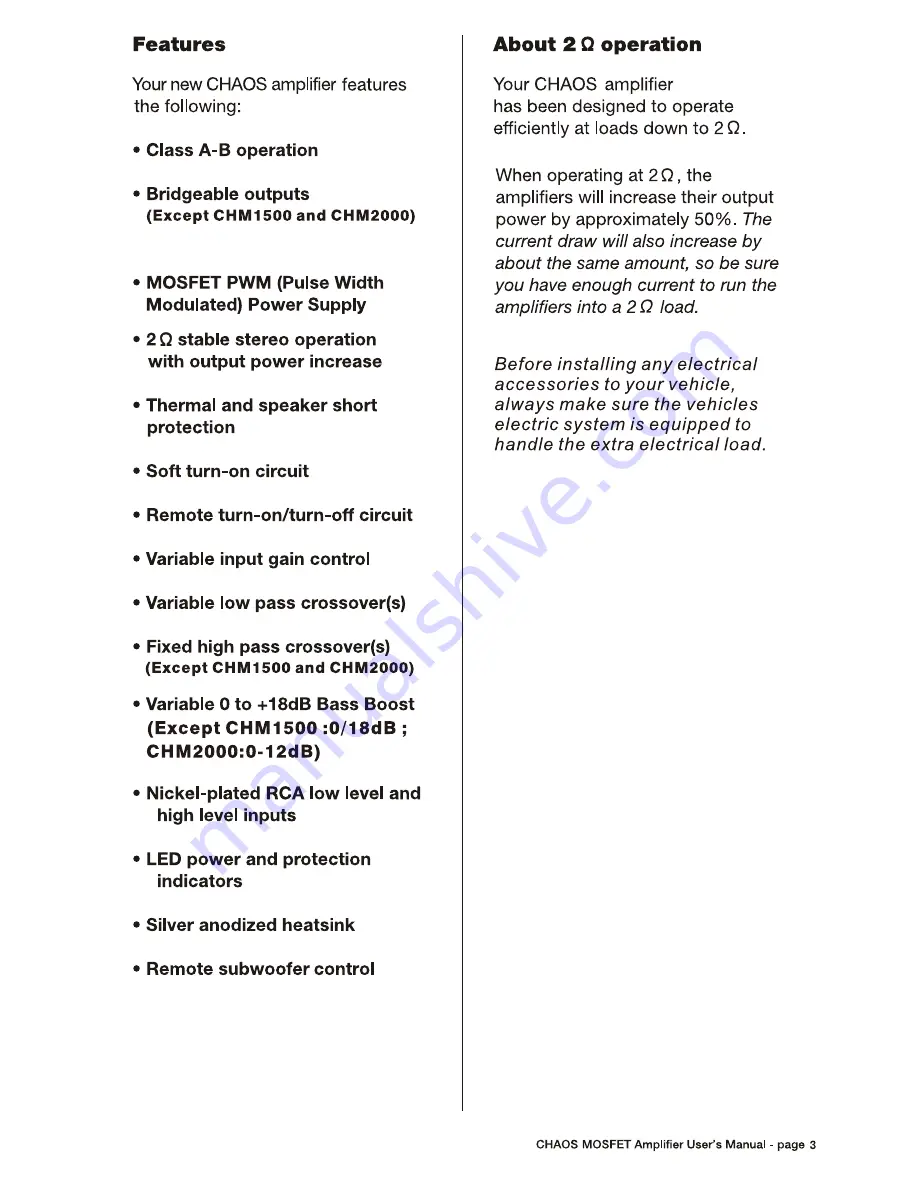 Boss Audio Systems CH1202 User Manual Download Page 4