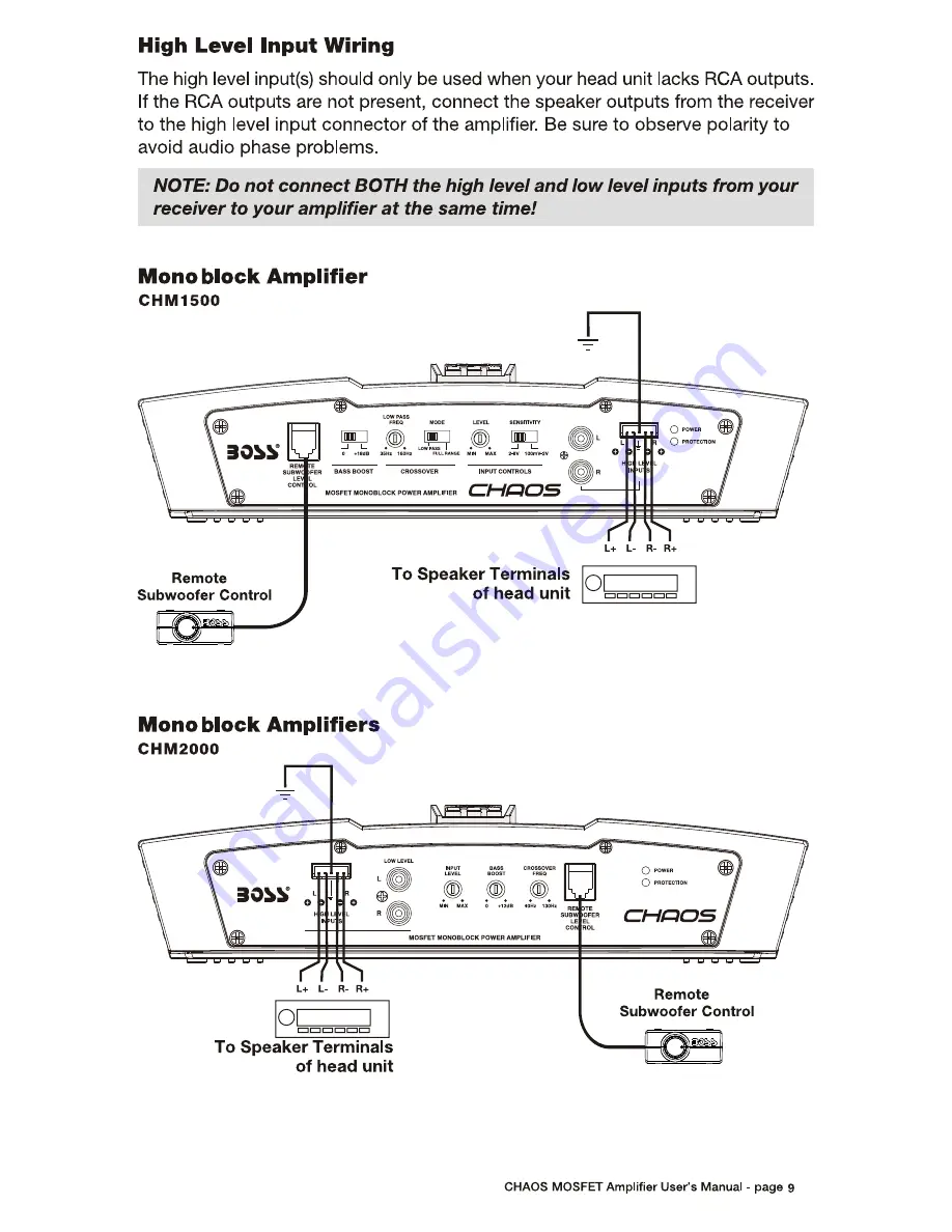 Boss Audio Systems CH1202 User Manual Download Page 10