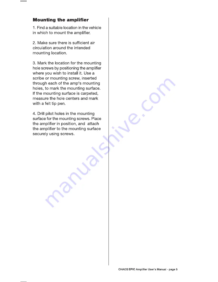 Boss Audio Systems Chaos Epic CE202 User Manual Download Page 5