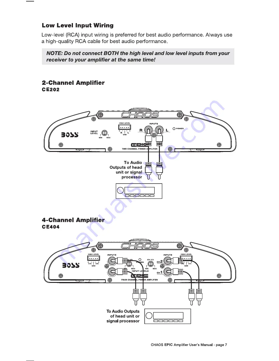 Boss Audio Systems Chaos Epic CE202 User Manual Download Page 7