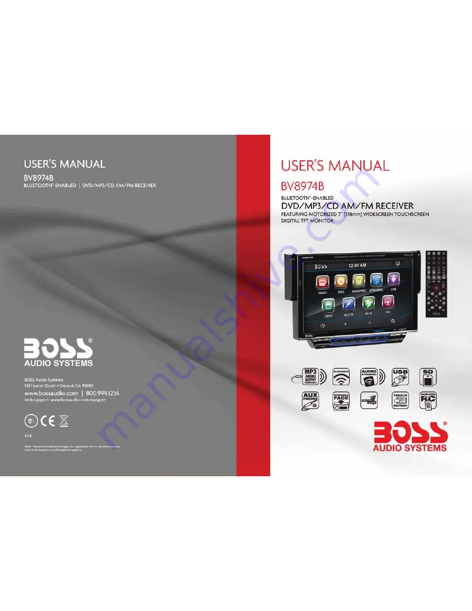 Boss Audio Systems DB8974B User Manual Download Page 1