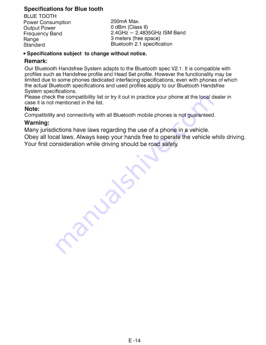 Boss Audio Systems MR1309UAB User Manual Download Page 15