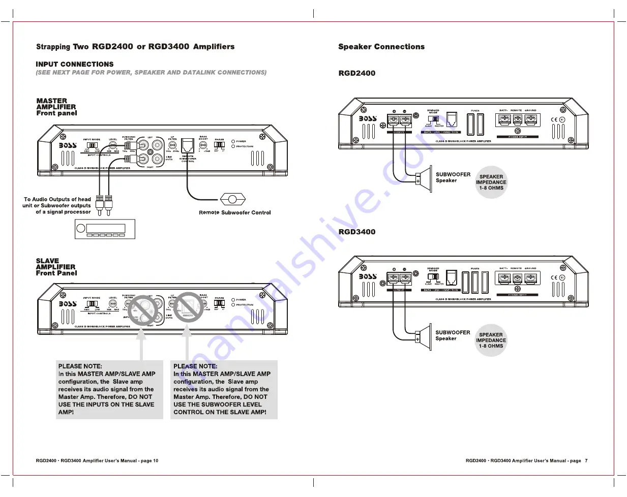 Boss Audio Systems RGD2400 Скачать руководство пользователя страница 9