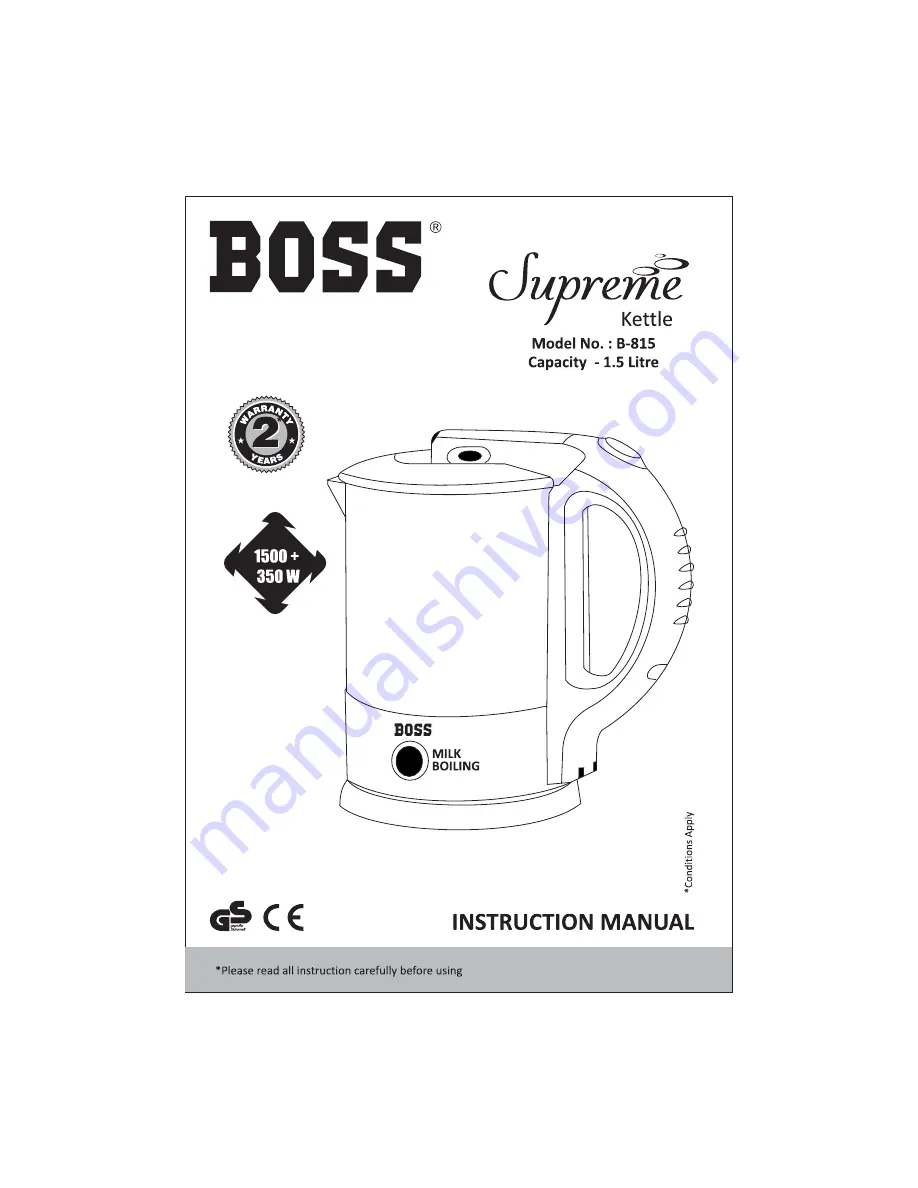 Boss B-815 Instruction Manual Download Page 1