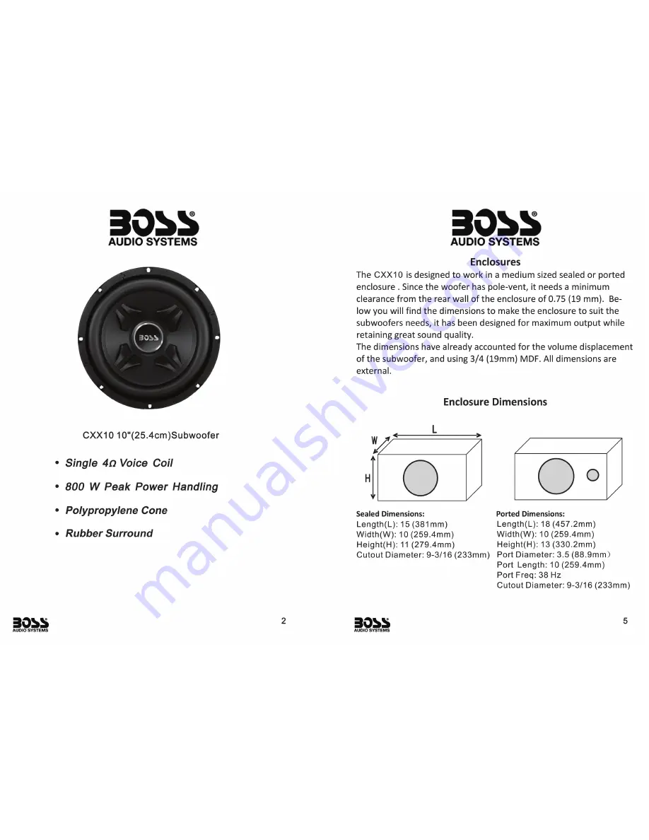 Boss CXX10 User Manual Download Page 3