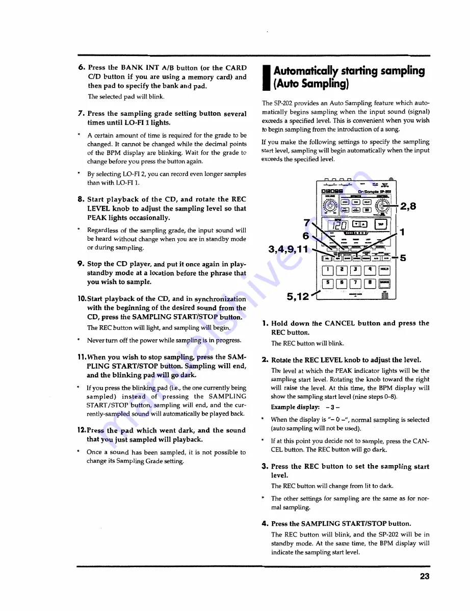 Boss Dr.Sample SP-202 Owner'S Manual Download Page 23