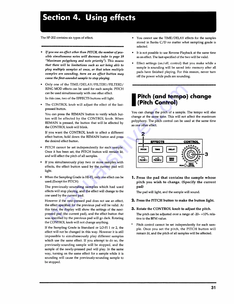 Boss Dr.Sample SP-202 Owner'S Manual Download Page 31