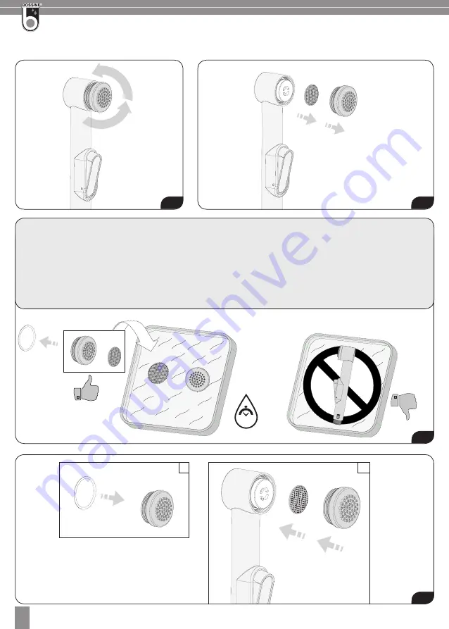 Bossini B00490 Installation And Care Instructions Download Page 8