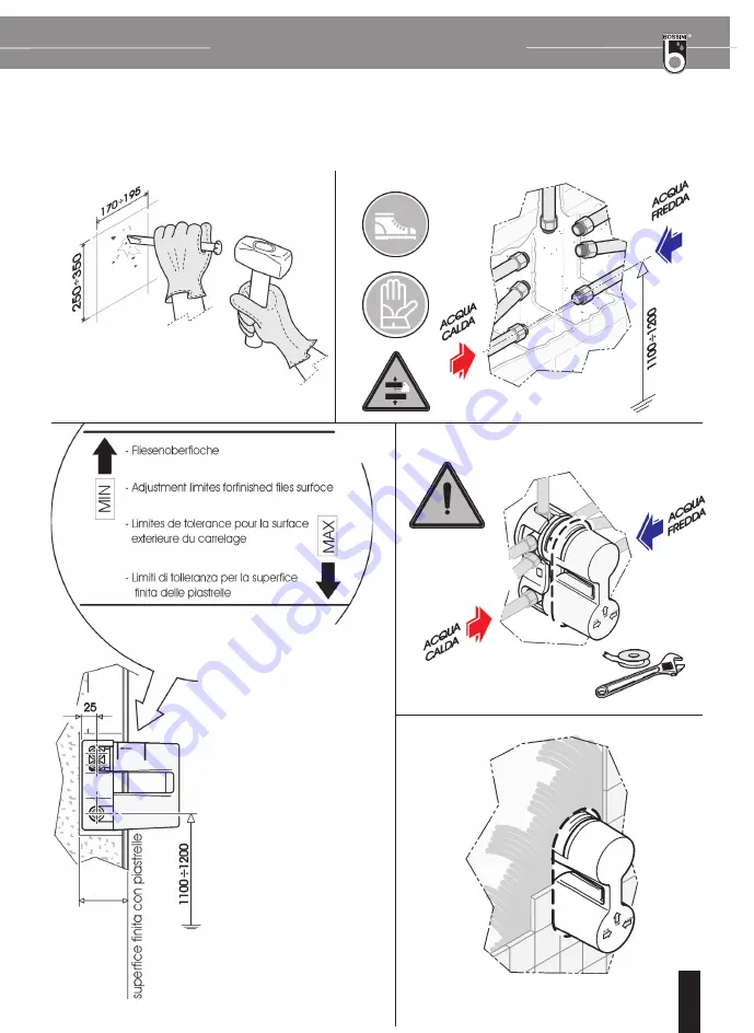 Bossini CUBE Installation And Maintenance Instructions Manual Download Page 5