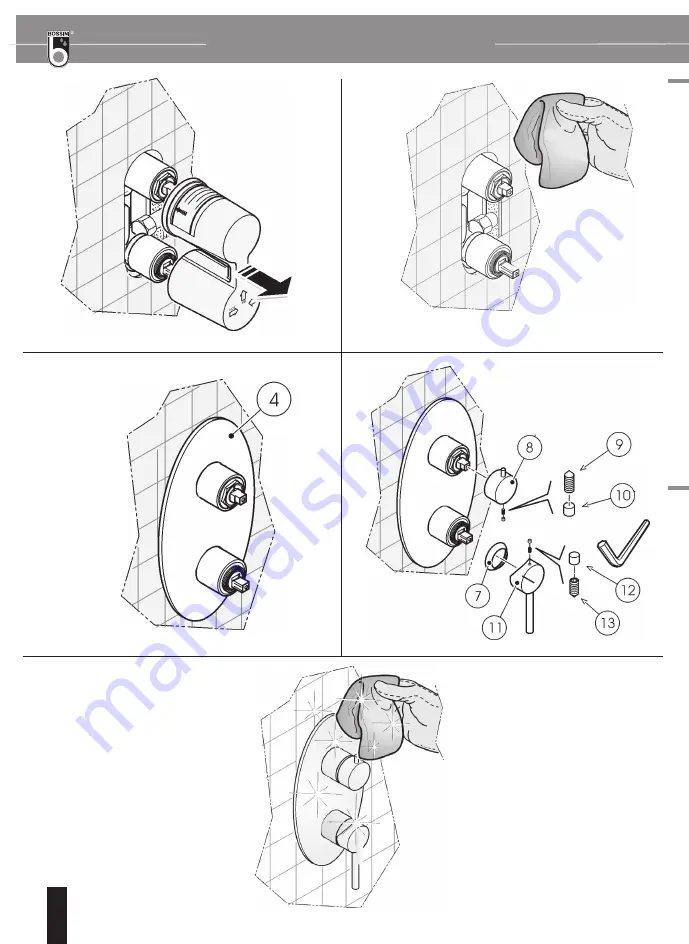 Bossini CUBE Installation And Maintenance Instructions Manual Download Page 6