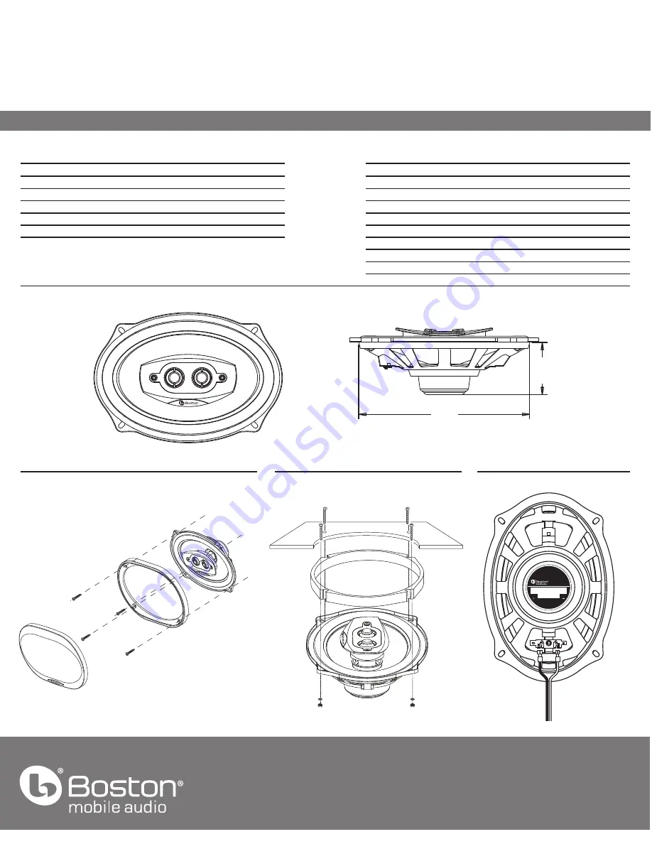 Boston Acoustics SC95 Specifications Download Page 1