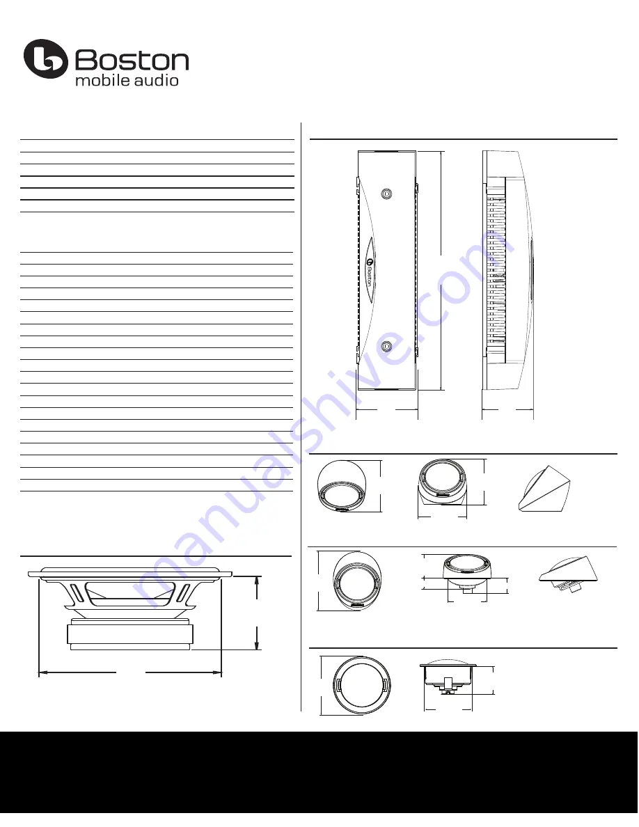 Boston Acoustics SE50 Specifications Download Page 1