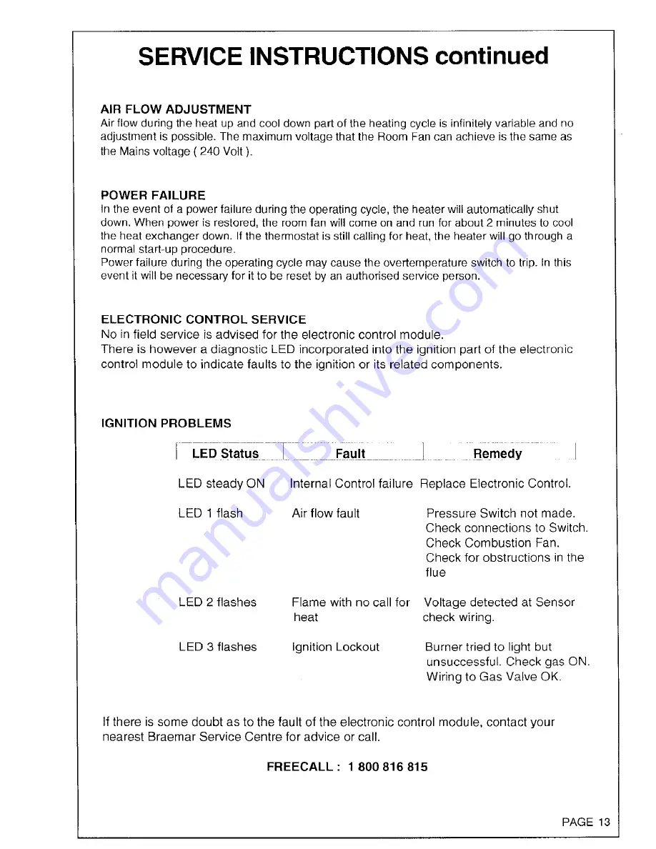 Braemar TM 100i MicroStar Installation, Operating And Service Instructions Download Page 15