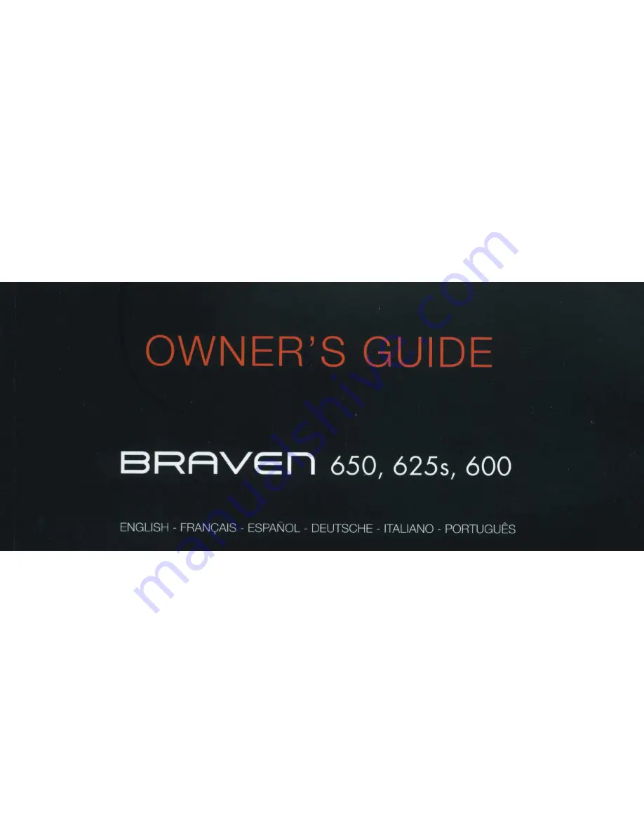 Braven 600 Скачать руководство пользователя страница 1