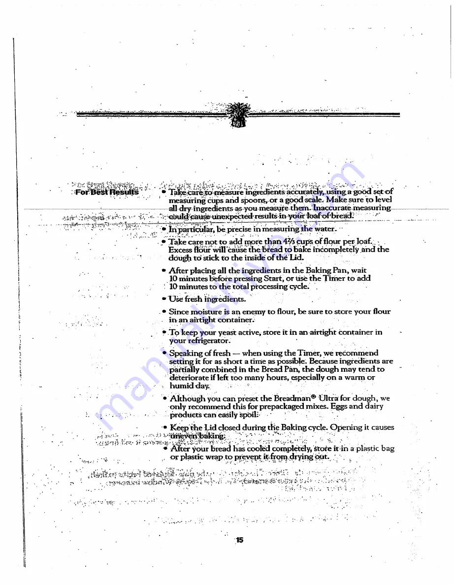 Breadman TR600A Instruction Manual Download Page 18