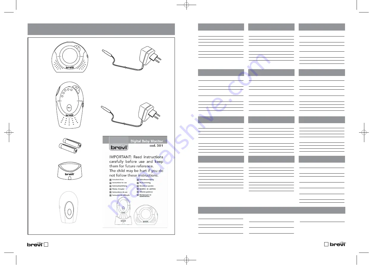 Brevi 381 Instructions For Use Manual Download Page 3