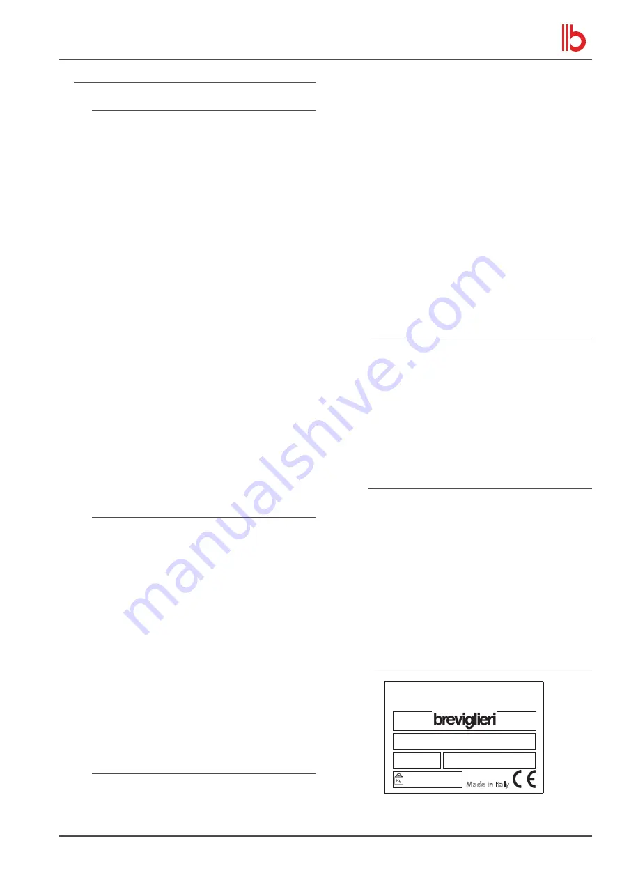 breviglieri mekfarmer 120 Operating And Maintenance Manual Download Page 7