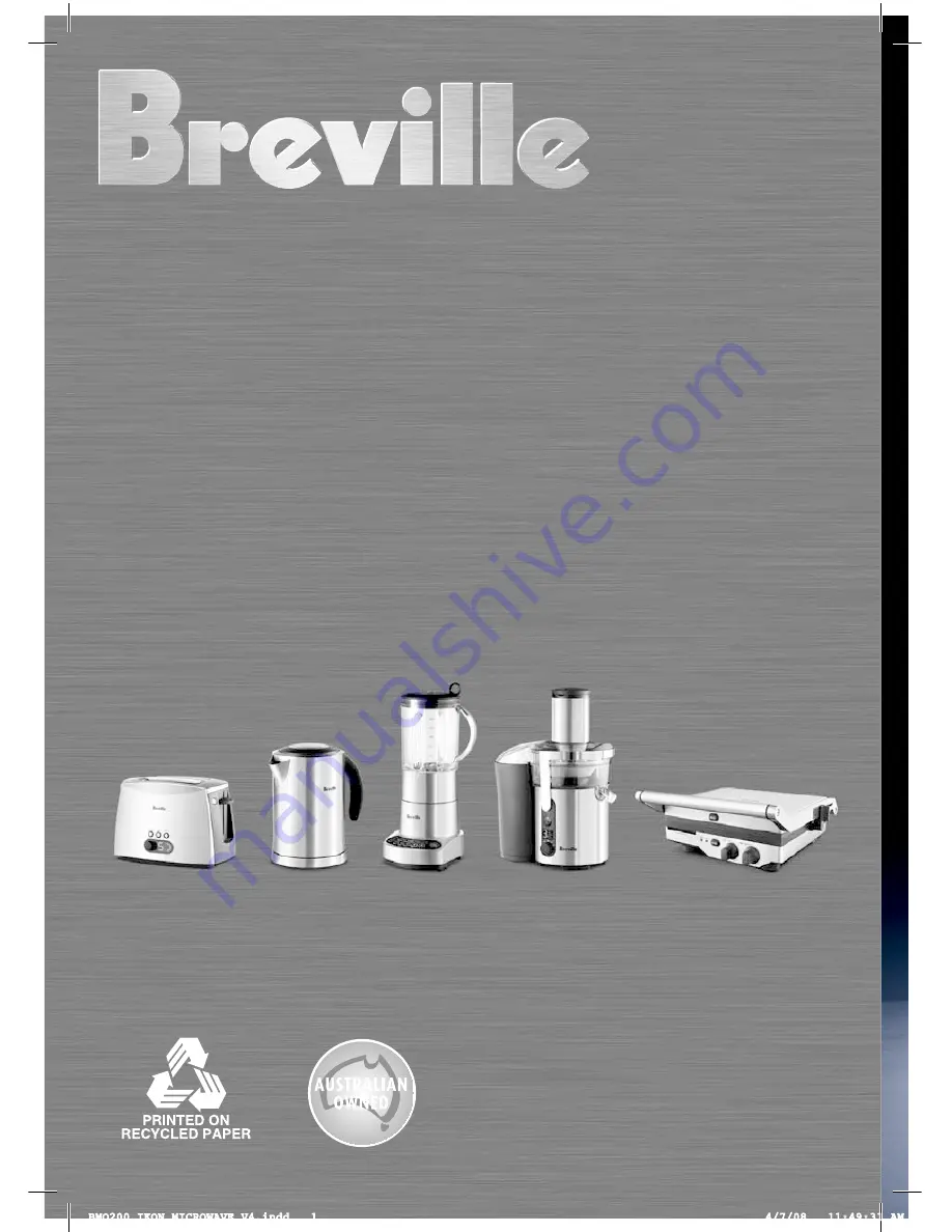 Breville ikon BMO200 Instructions Manual Download Page 20