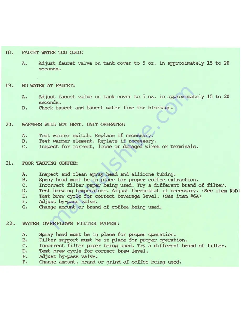 Brewmatic 1032510 Service Manual Download Page 27