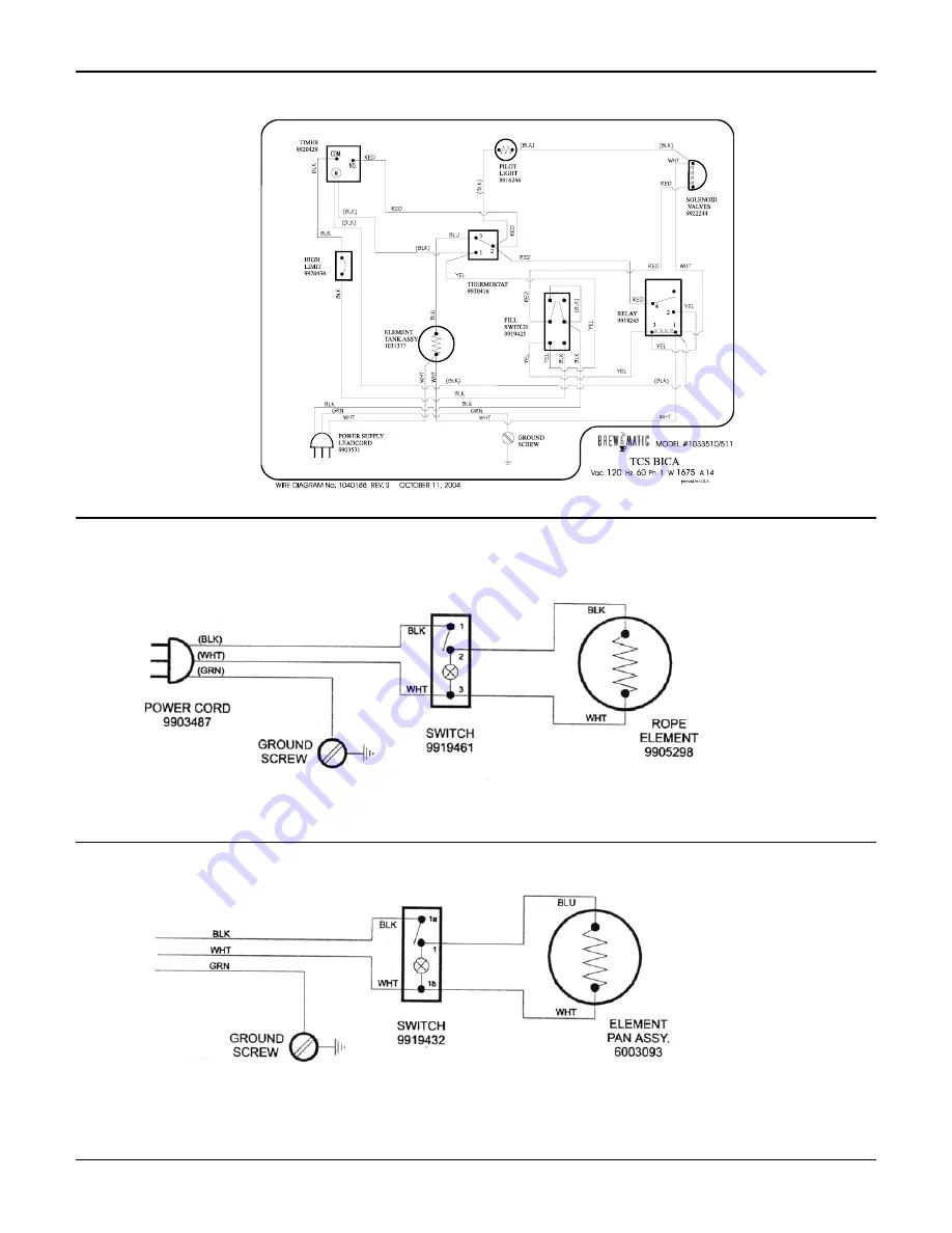 Brewmatic 1033510 Service Manual Download Page 4