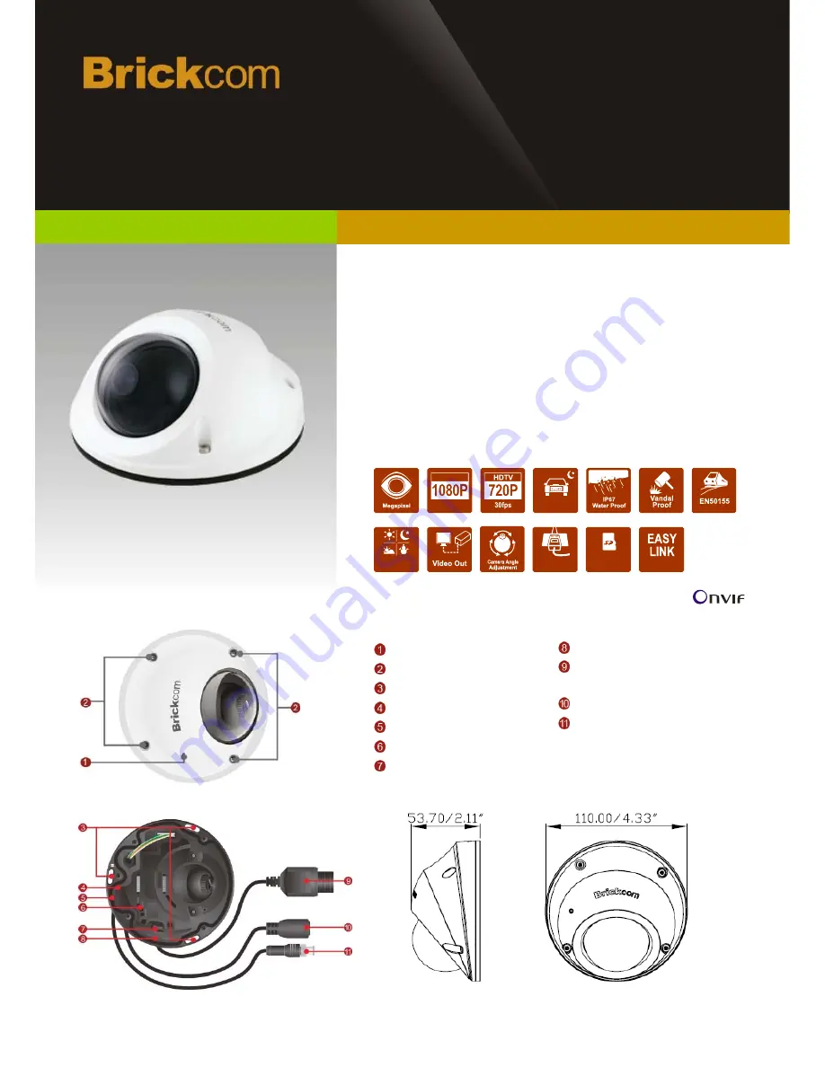 Brickcom MD-500Ap Series Brochure & Specs Download Page 1