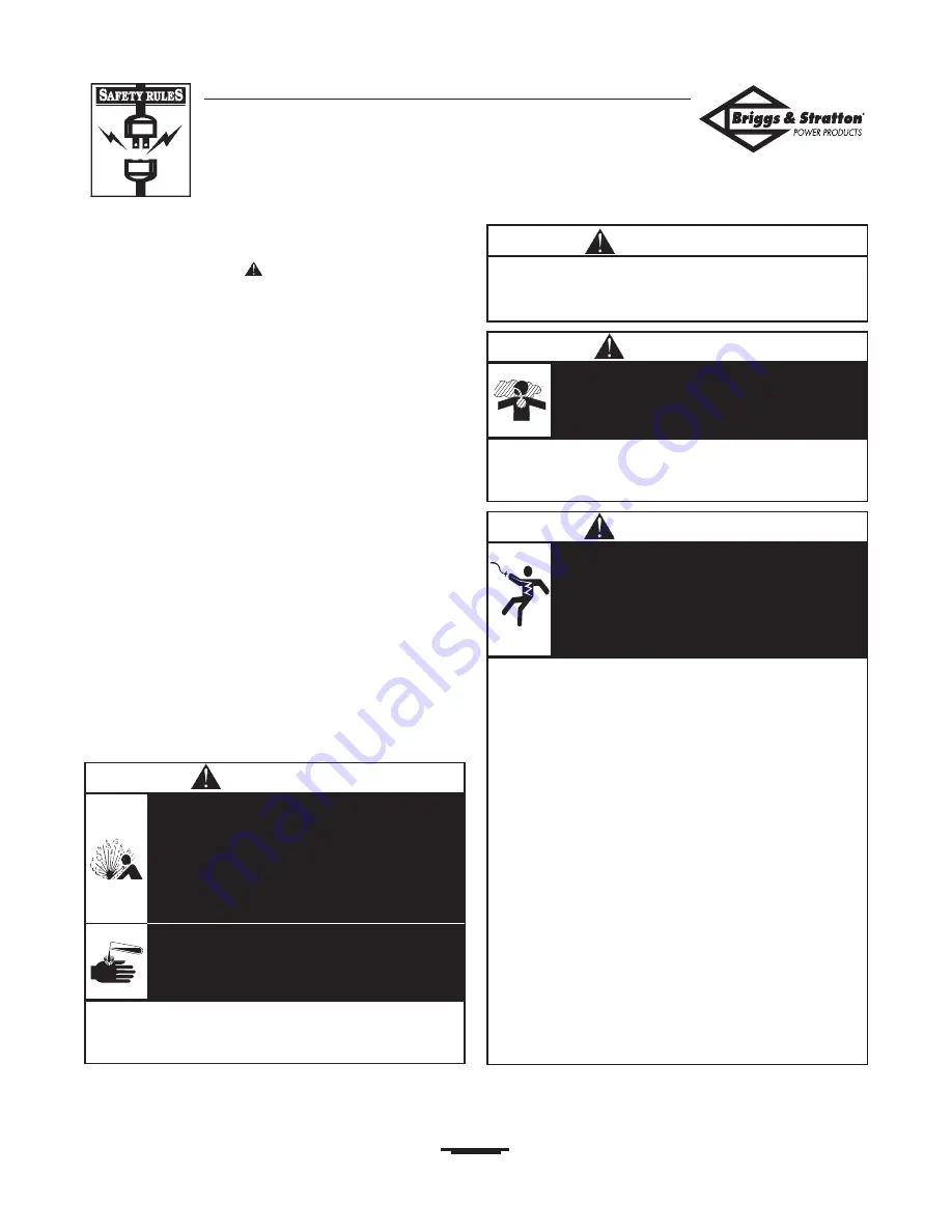 Briggs & Stratton 01815-0 Owner'S Manual Download Page 3