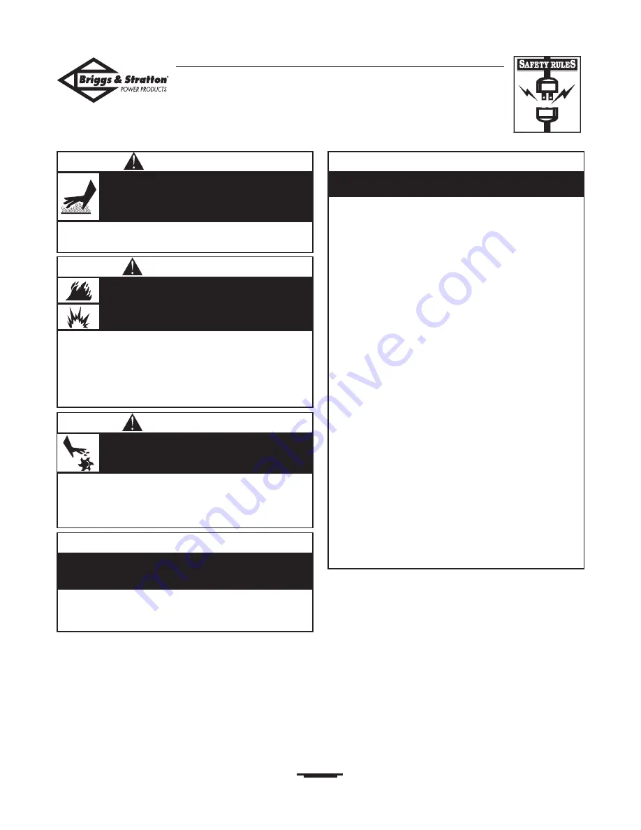 Briggs & Stratton 01815-0 Owner'S Manual Download Page 4