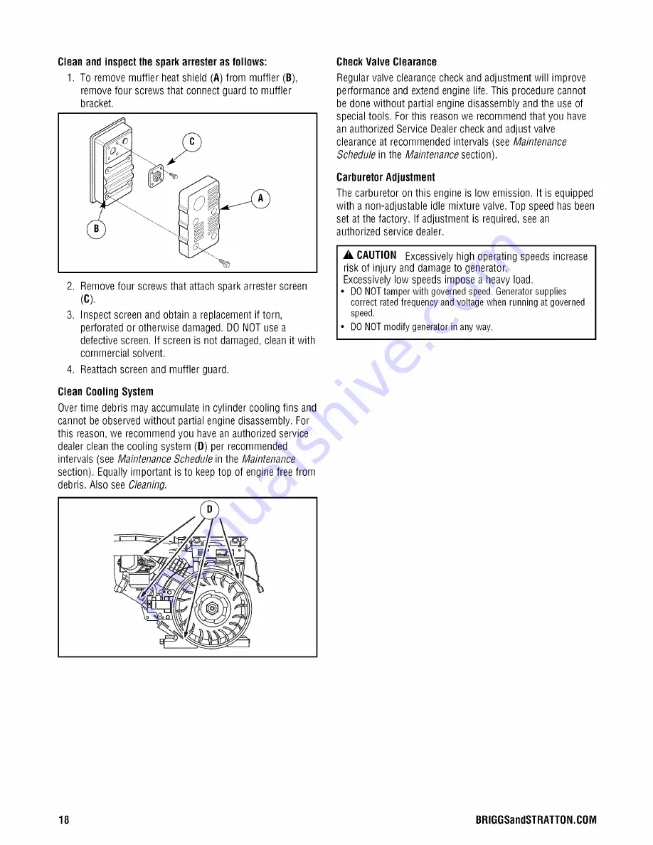 Briggs & Stratton 030452-0 Скачать руководство пользователя страница 18