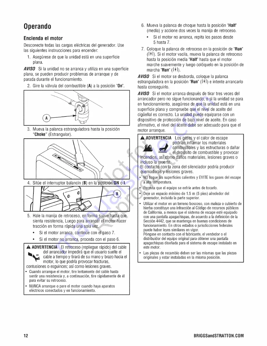 Briggs & Stratton 030467-0 Скачать руководство пользователя страница 40