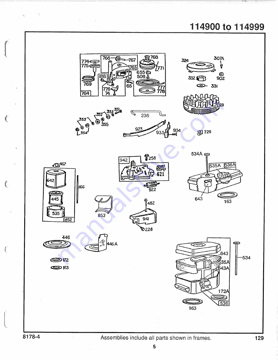 Briggs & Stratton 114900 Series Скачать руководство пользователя страница 5