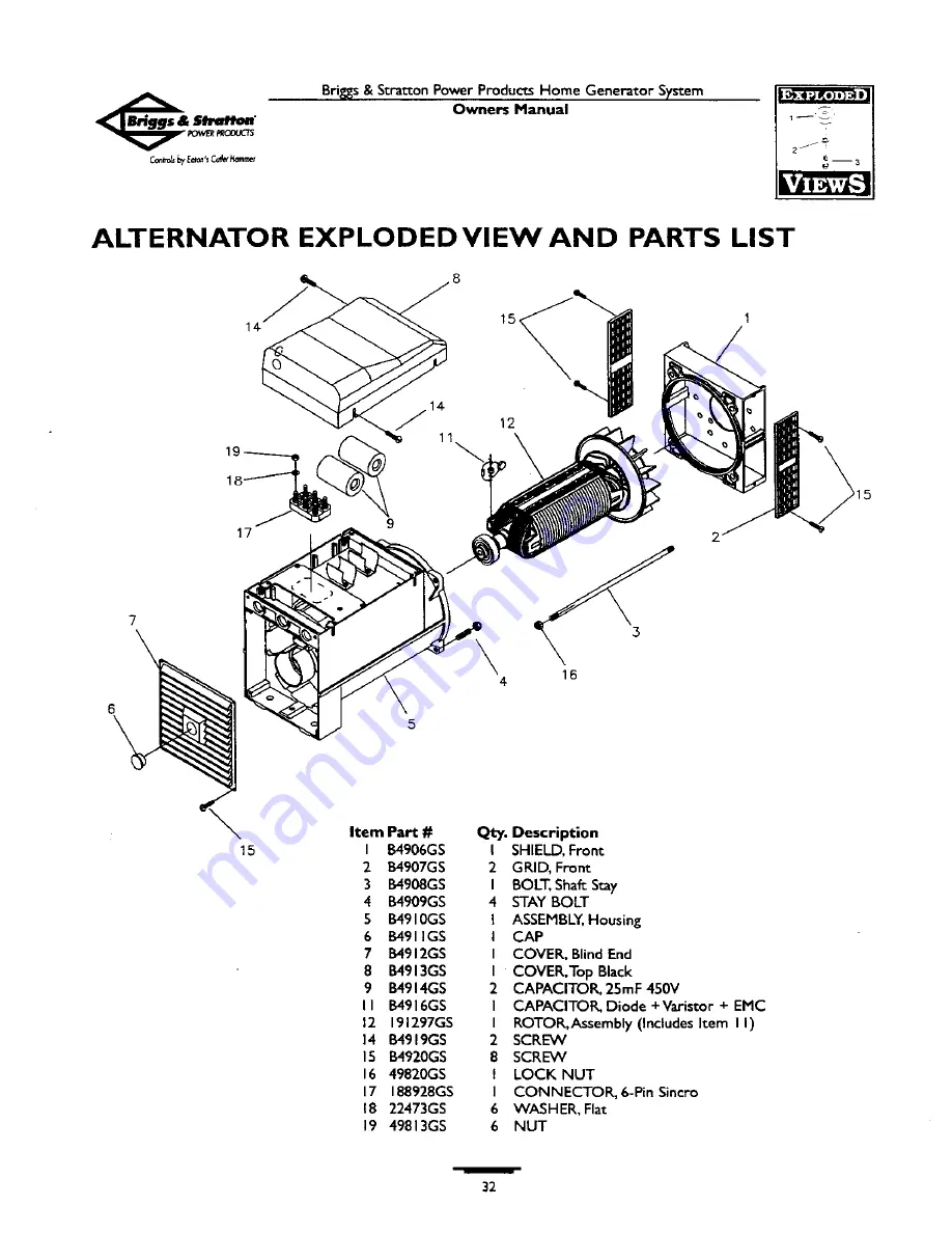 Briggs & Stratton 190839GS Owner'S Manual Download Page 32