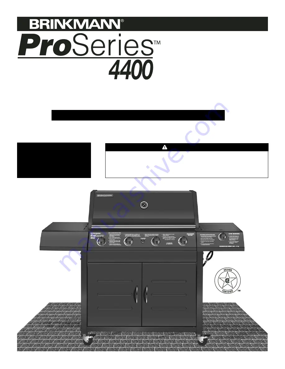 Brinkmann 4400 Pro series Owner'S Manual Download Page 1