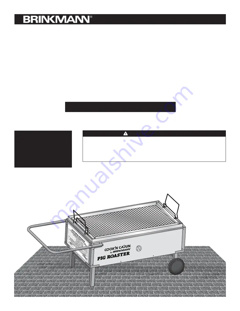 Brinkmann COOK'N CAJUN Owner'S Manual Download Page 1