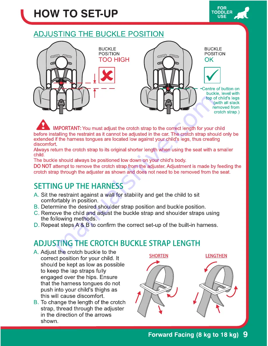 Britax 8000/A/2004 Series Скачать руководство пользователя страница 9