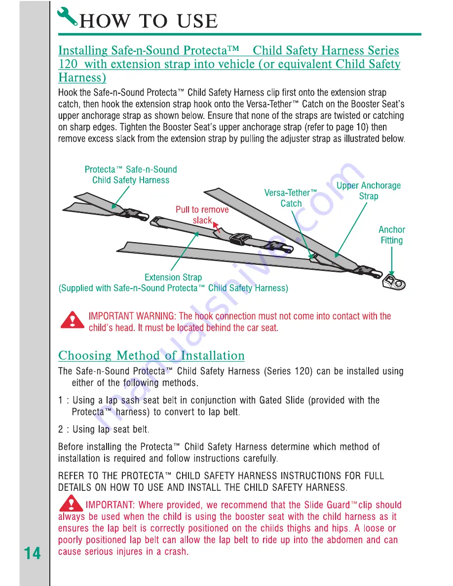 Britax HI-LINER SG Manual Download Page 14