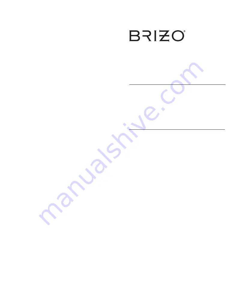 Brizo MultiChoice VETTIS T60088 Installation Instructions And Owner'S Manual Download Page 25