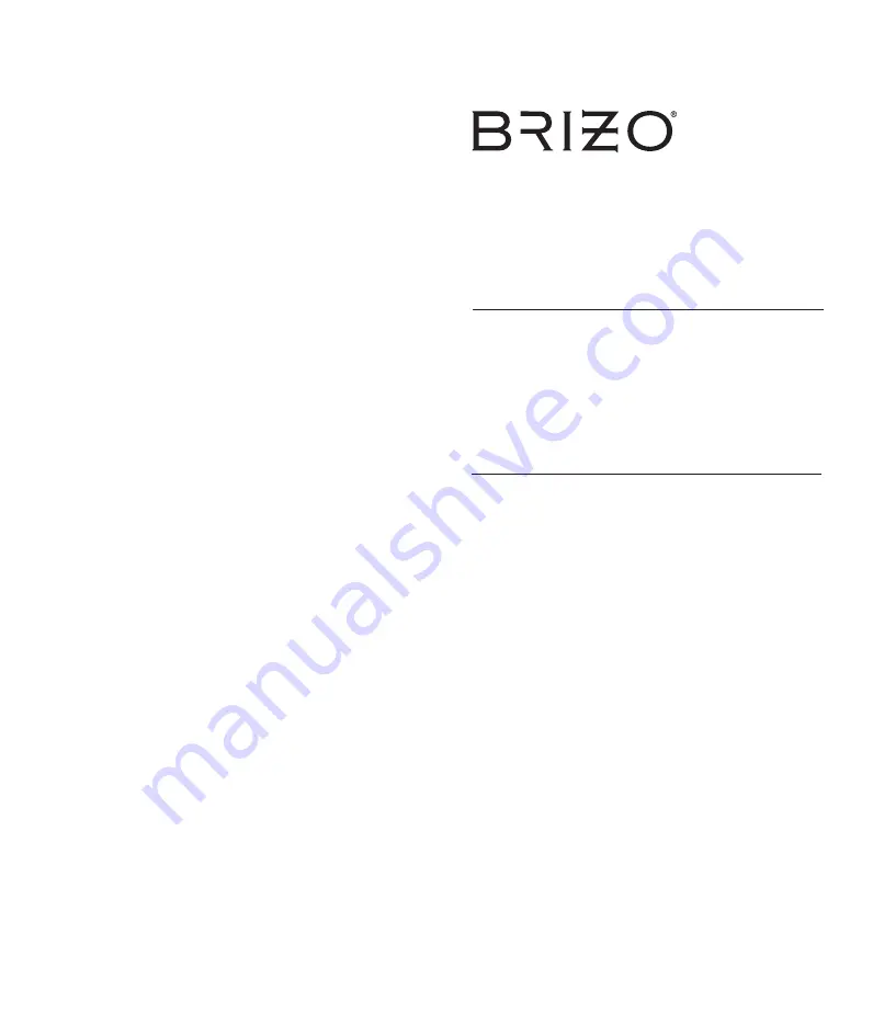 Brizo MultiChoice Virage 60 Series Installation Instructions Manual Download Page 1