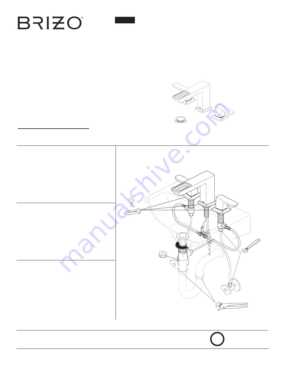 Brizo Vettis 65386LF-NKPC-ECO Manual Download Page 1