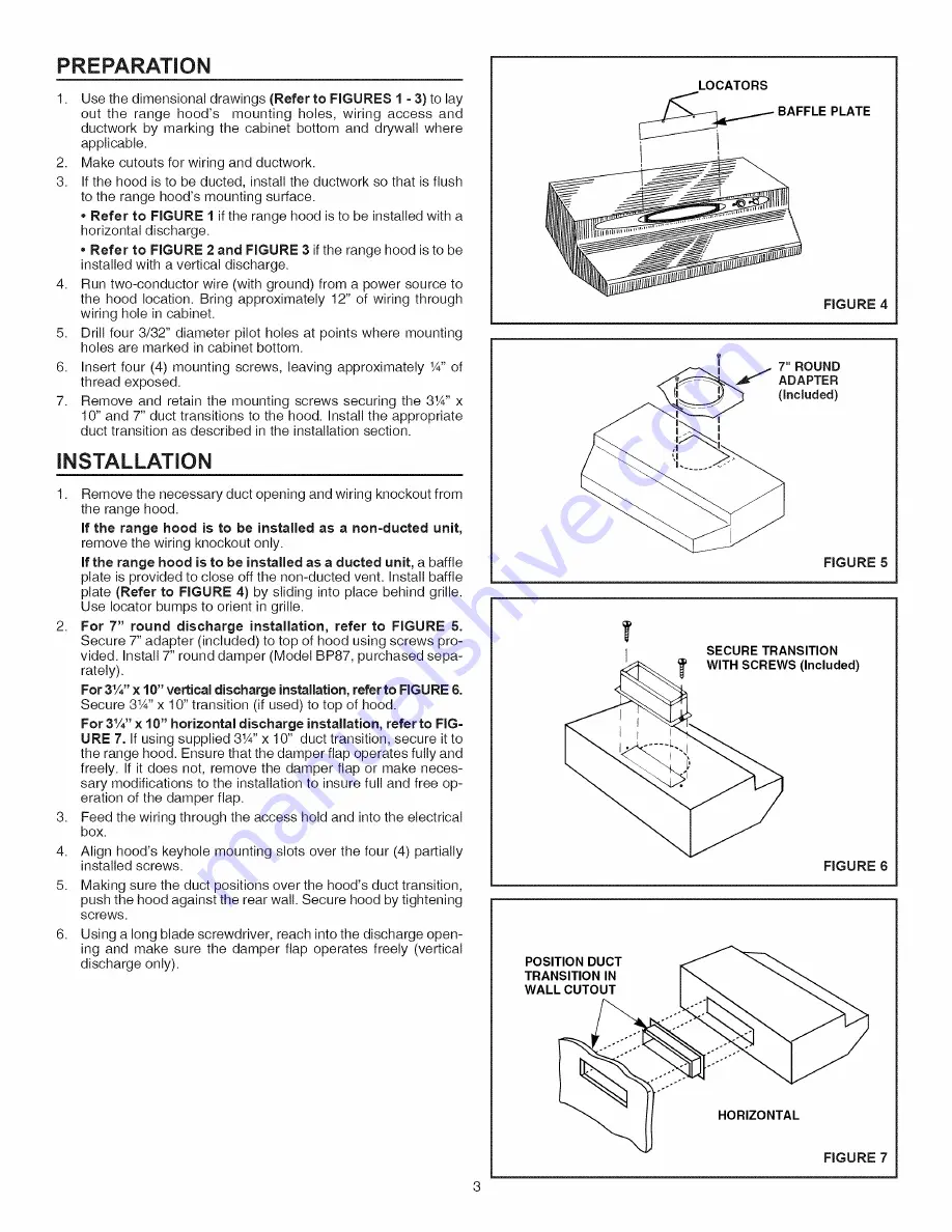 Broan Quiet Hood QT20000 SERIES Installation Instructions Manual Download Page 3