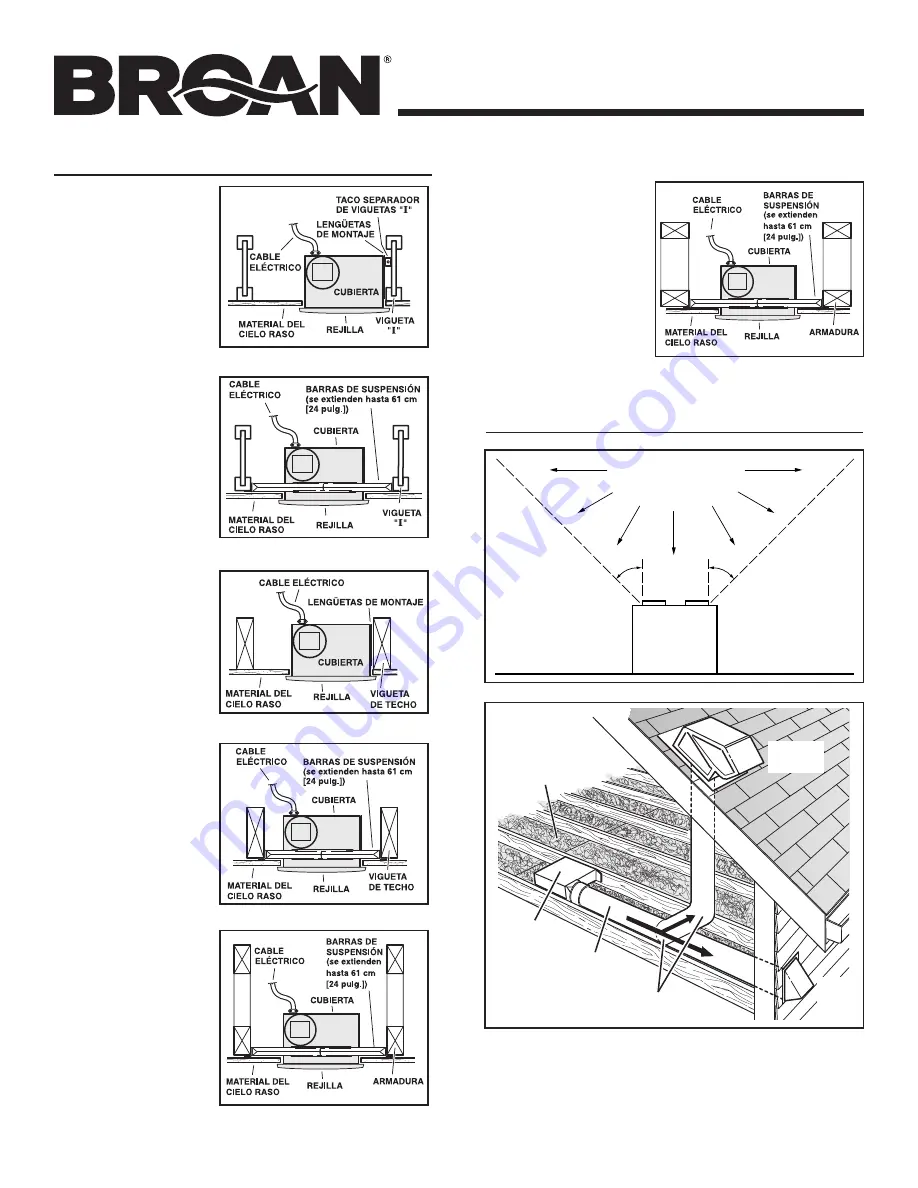 Broan ULTRA SILENT QTXE050 Instructions Manual Download Page 6