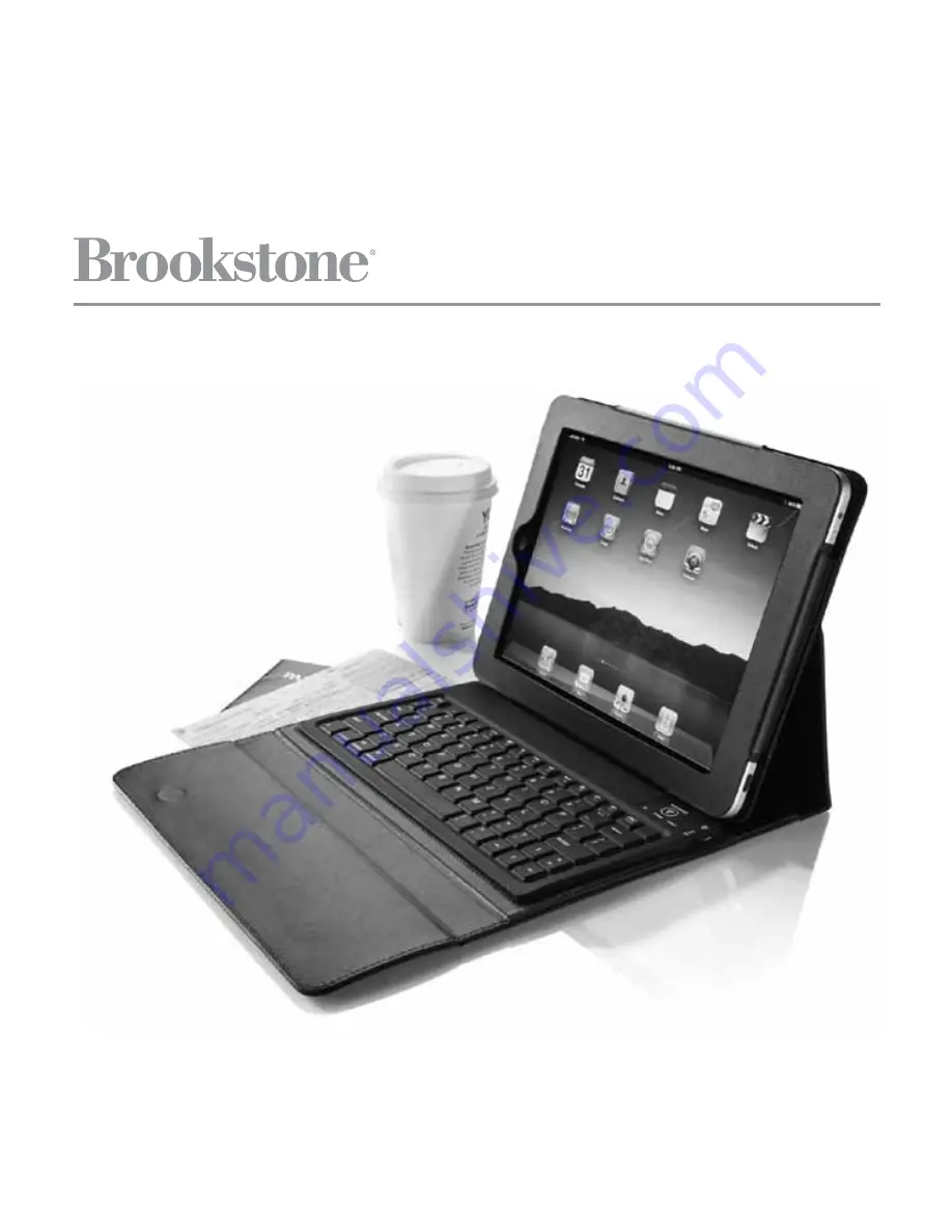 Brookstone bluetooth keyboard case Manual Download Page 1