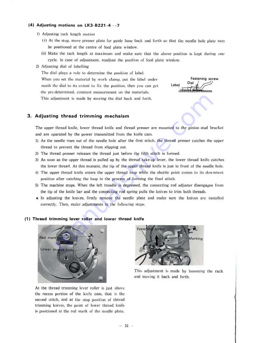 Brother Industries BROTHER LK3-B220 Instruction Manual Download Page 18