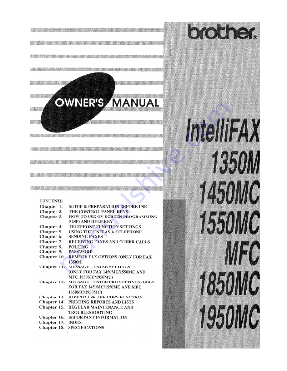 Brother 1950MC - Plus B/W - All-in-One User Manual Download Page 1