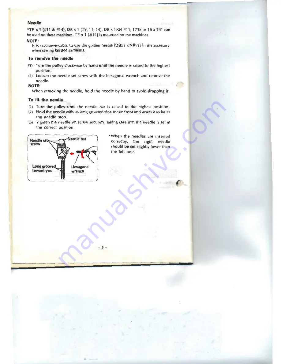 Brother 634D User Manual Download Page 5