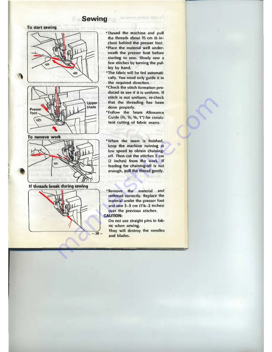 Brother 634D User Manual Download Page 22