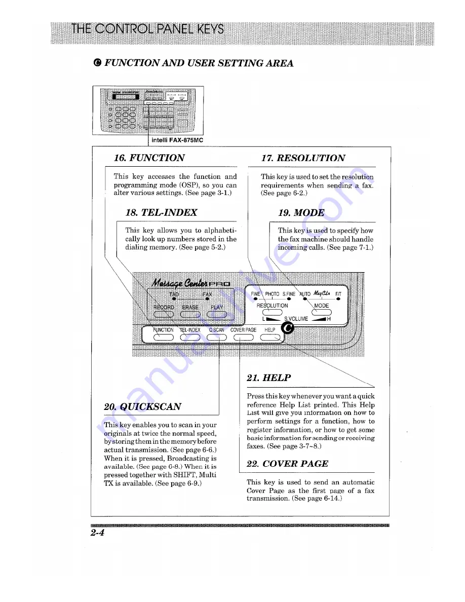 Brother 875MC Owner'S Manual Download Page 24